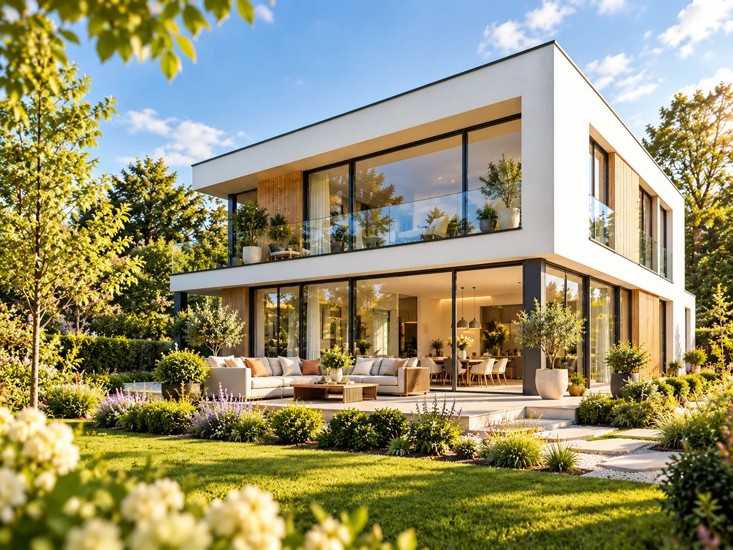 Neubau: beispielhaftes Wohn- und Immobilienmotiv